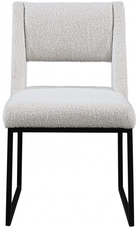 Chaise de salle à manger Jayce en tissu bouclé