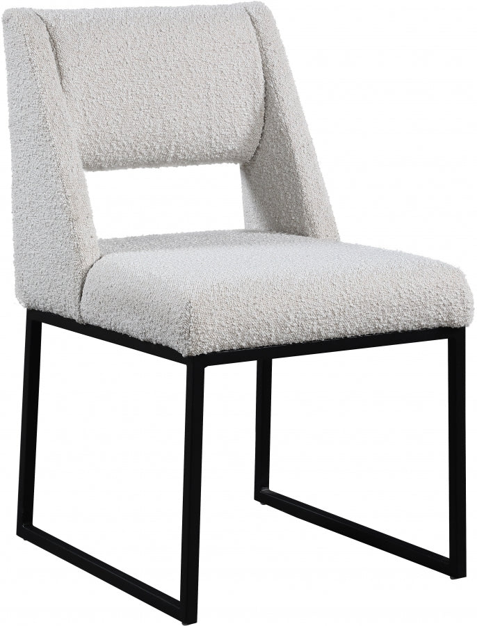 Chaise de salle à manger Jayce en tissu bouclé