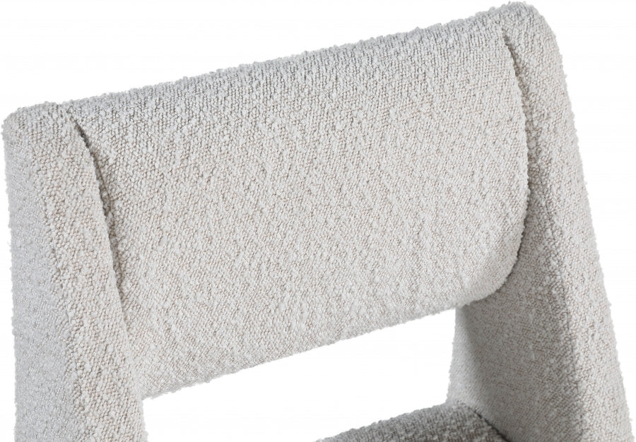 Chaise de salle à manger Jayce en tissu bouclé