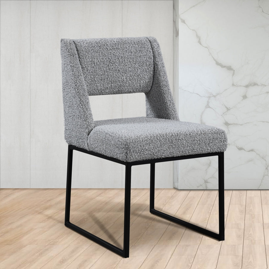 Chaise de salle à manger Jayce en tissu bouclé