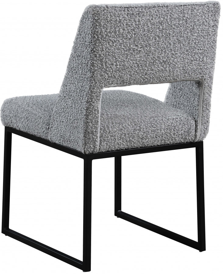 Chaise de salle à manger Jayce en tissu bouclé