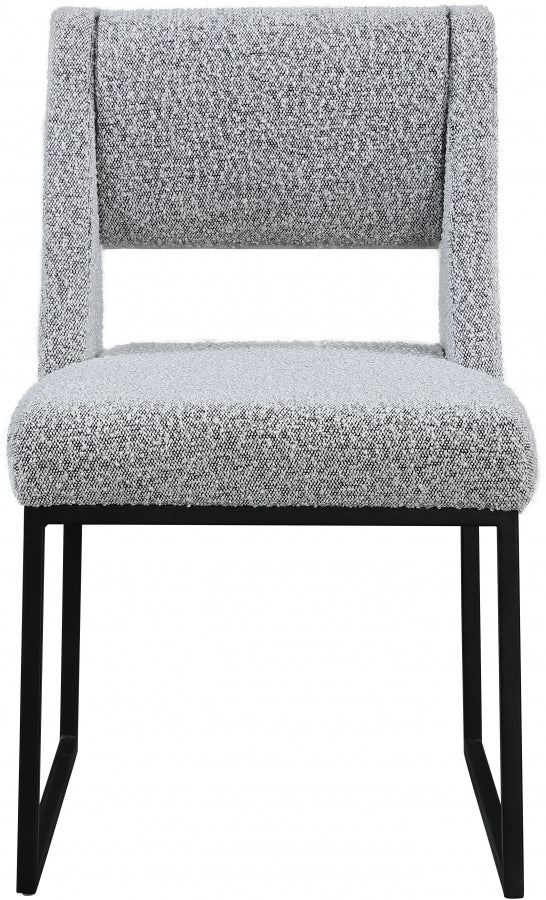 Chaise de salle à manger Jayce en tissu bouclé
