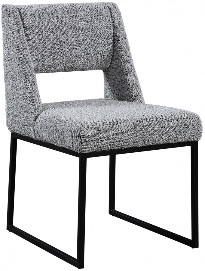 Chaise de salle à manger Jayce en tissu bouclé
