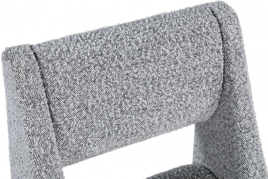 Chaise de salle à manger Jayce en tissu bouclé