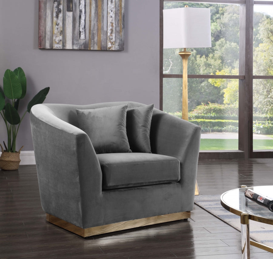 Chaise en velours Arabella