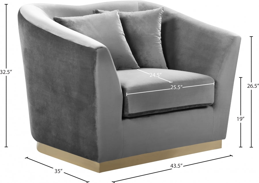 Chaise en velours Arabella