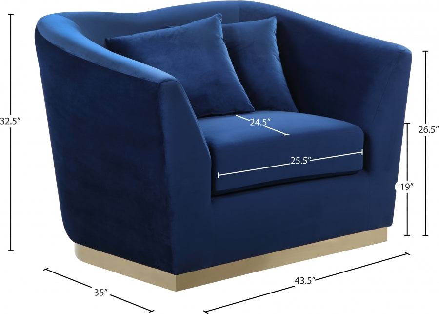 Chaise en velours Arabella