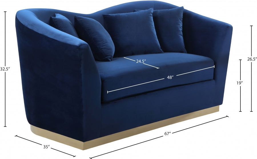 Causeuse en velours Arabella 