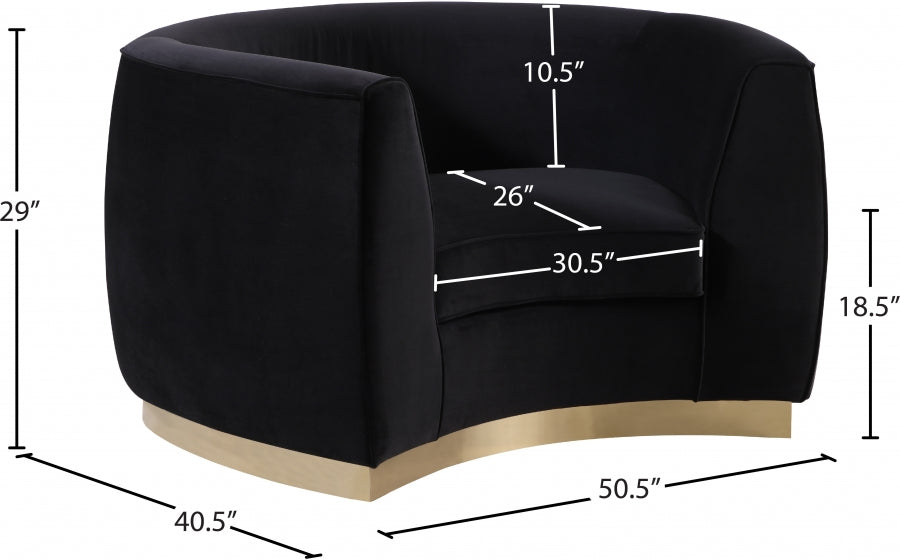 Fauteuil Julien en velours
