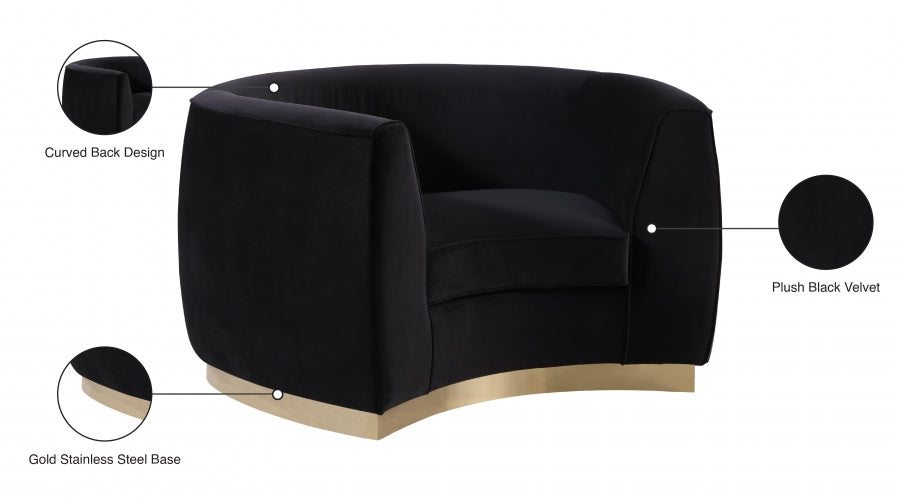 Fauteuil Julien en velours