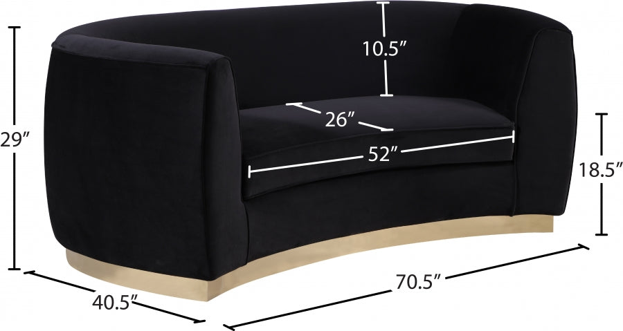 Causeuse en velours Julian 