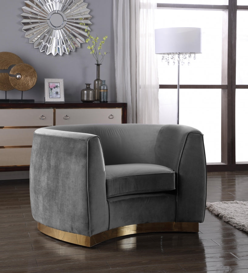 Fauteuil Julien en velours