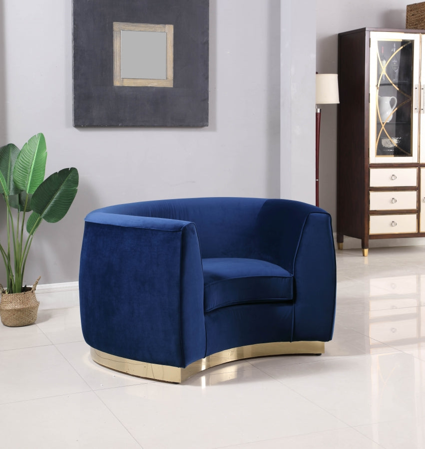 Fauteuil Julien en velours
