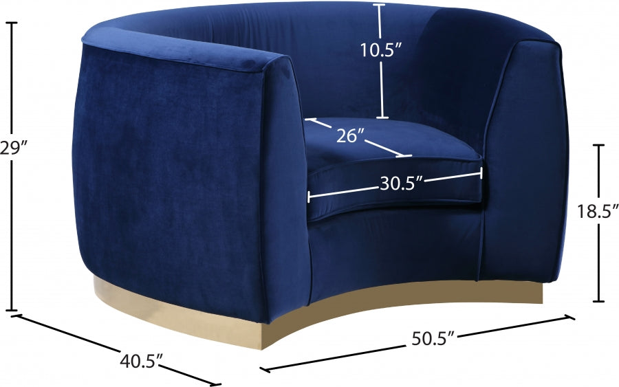 Fauteuil Julien en velours