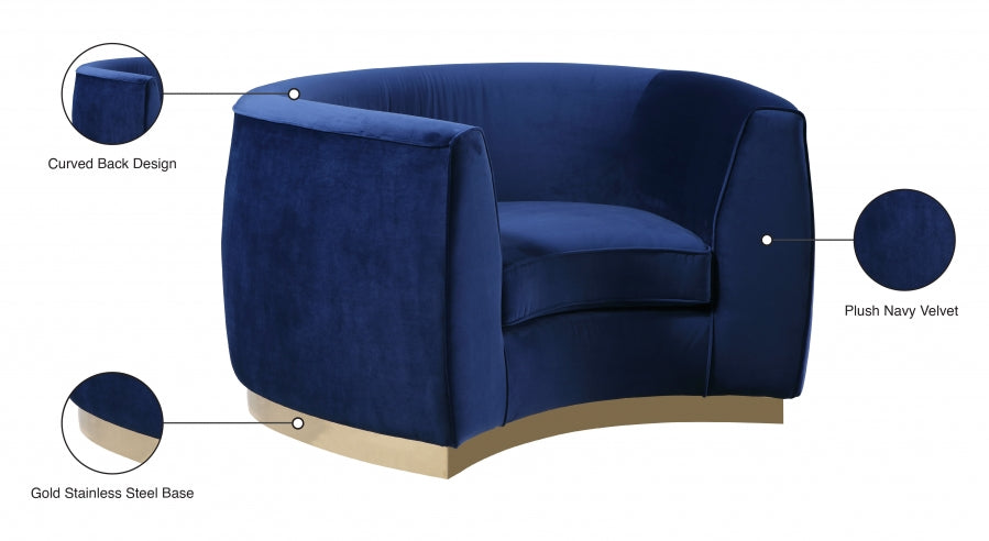 Fauteuil Julien en velours