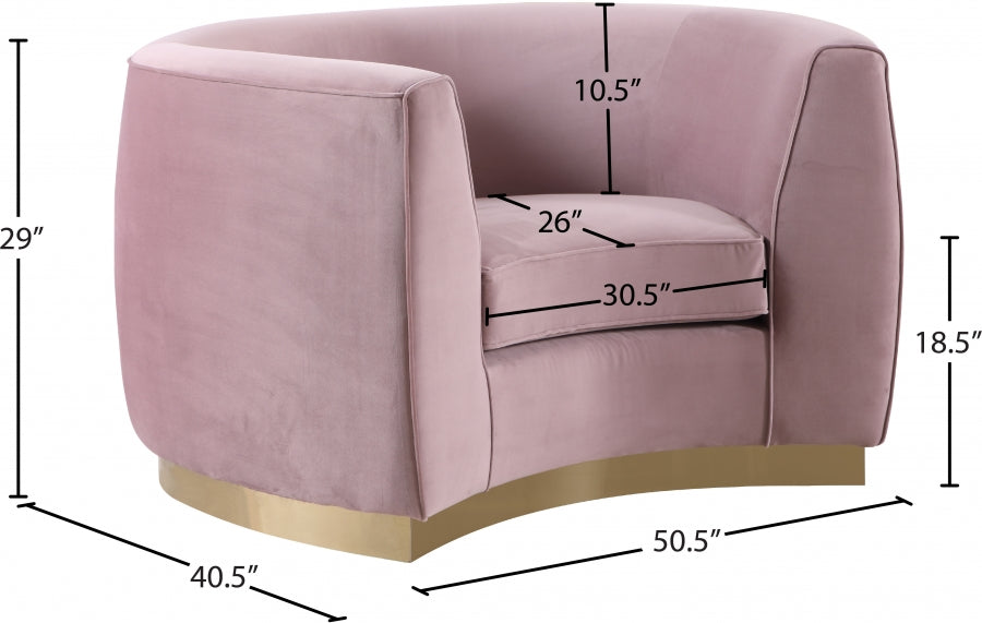 Fauteuil Julien en velours