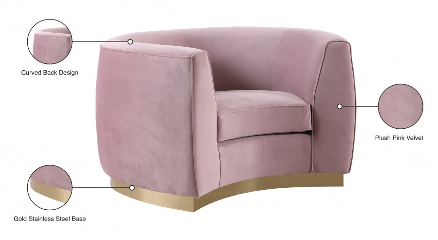 Fauteuil Julien en velours