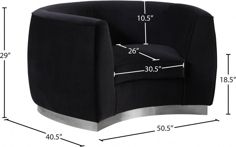 Fauteuil Julien en Velours