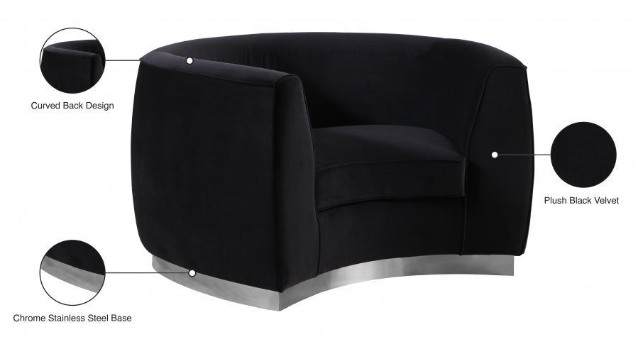 Fauteuil Julien en velours