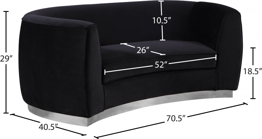 Causeuse en velours Julian