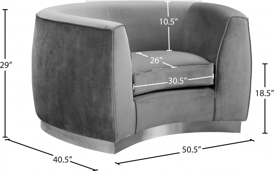 Fauteuil Julien en Velours