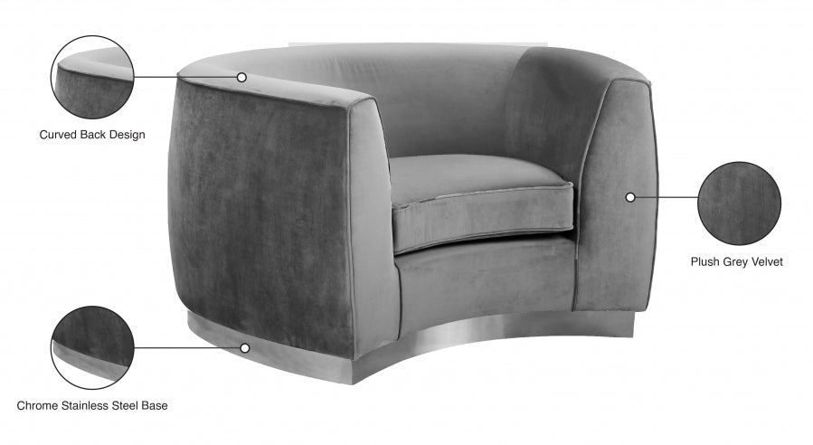 Fauteuil Julien en Velours