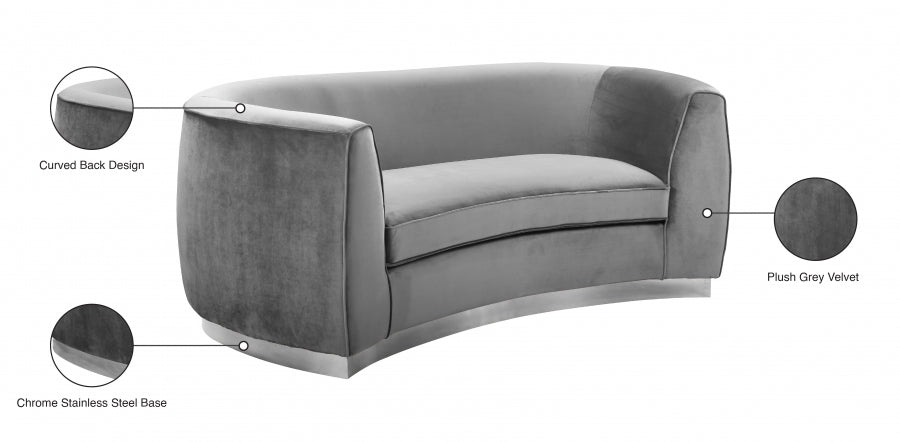 Causeuse en velours Julian