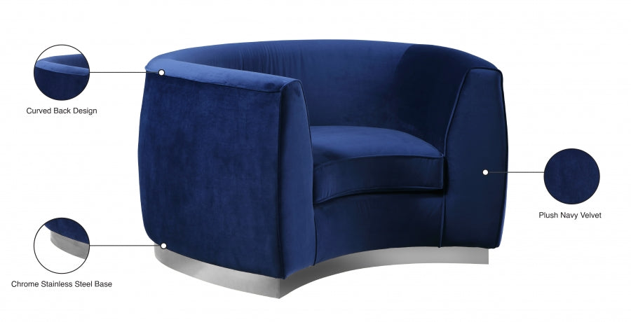 Fauteuil Julien en Velours