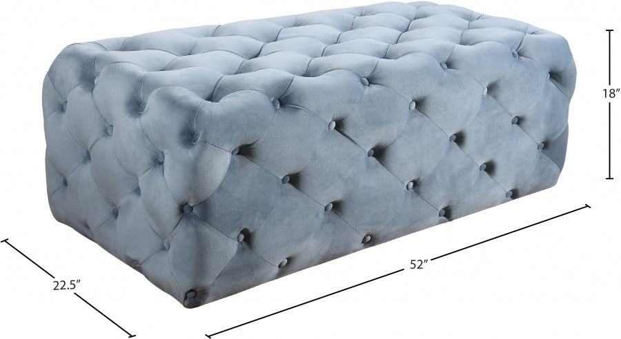 Pouf en velours Casey | Banc