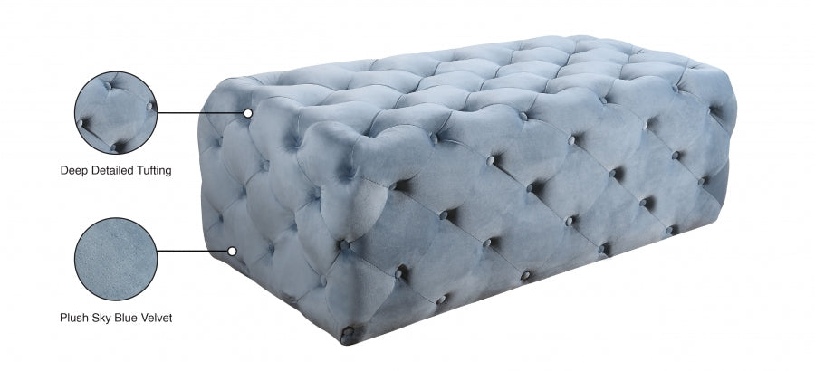 Pouf en velours Casey | Banc