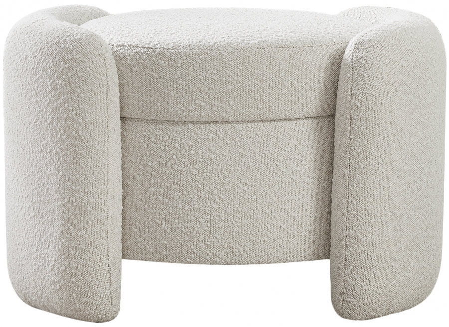 Pouf en tissu bouclé Horizon