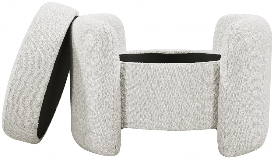Pouf en tissu bouclé Horizon