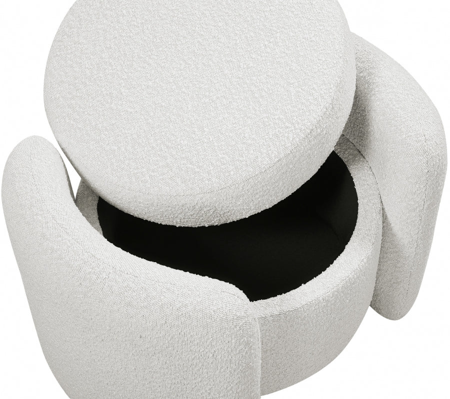 Pouf en tissu bouclé Horizon
