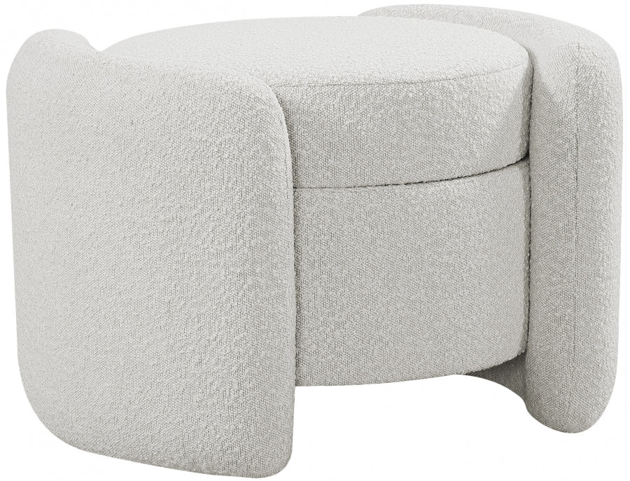 Pouf en tissu bouclé Horizon
