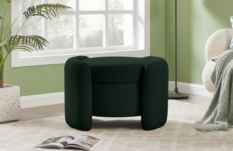 Pouf en tissu bouclé Horizon