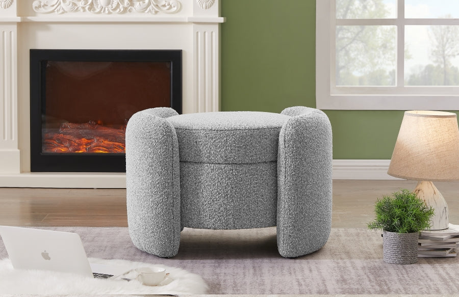 Pouf en tissu bouclé Horizon