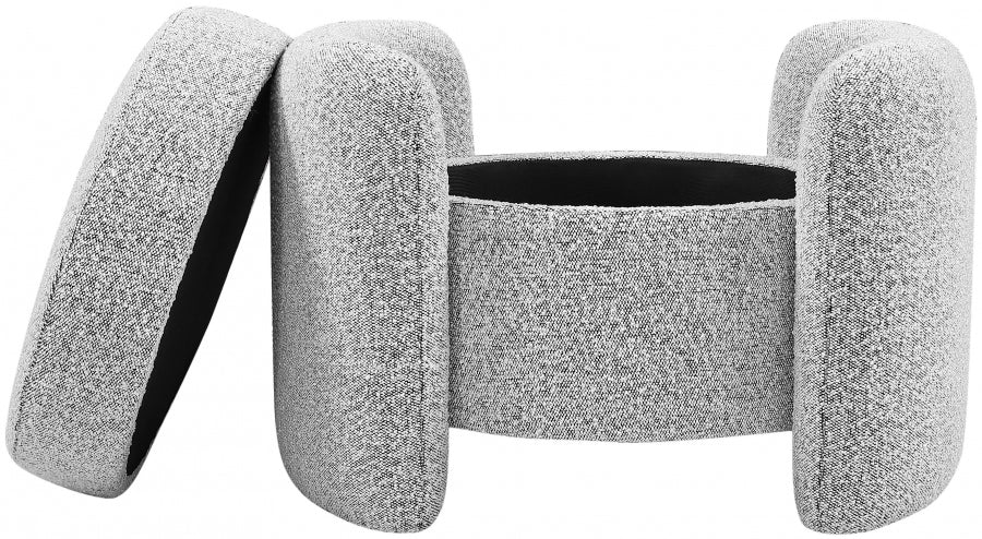 Pouf en tissu bouclé Horizon