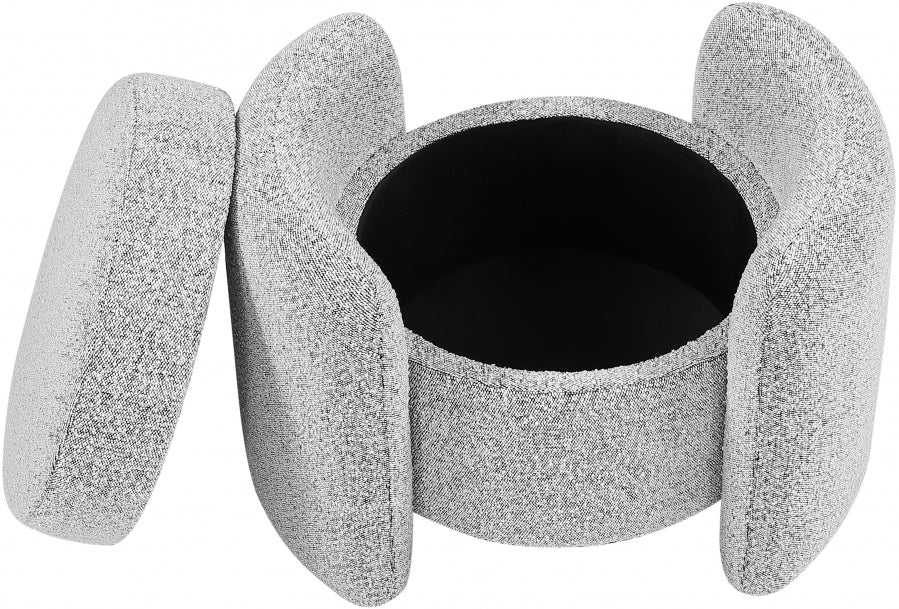 Pouf en tissu bouclé Horizon