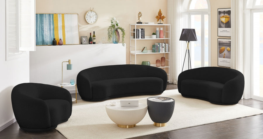 Chaise Hyde en tissu bouclé