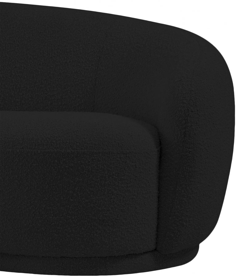 Chaise Hyde en tissu bouclé