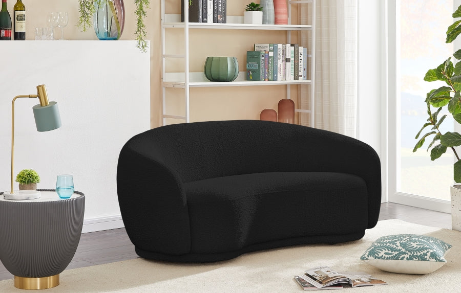 Causeuse en tissu bouclé Hyde 