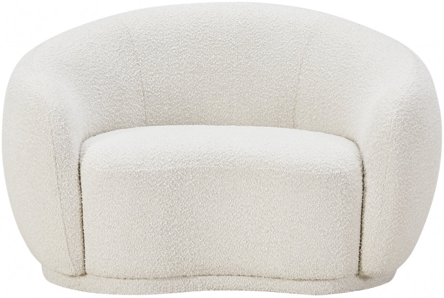 Chaise Hyde en tissu bouclé