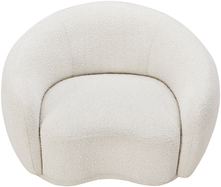 Chaise Hyde en tissu bouclé