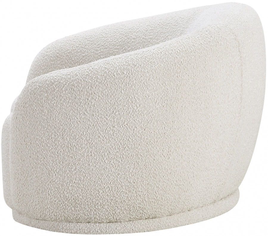 Chaise Hyde en tissu bouclé