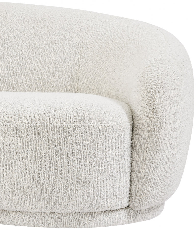 Chaise Hyde en tissu bouclé
