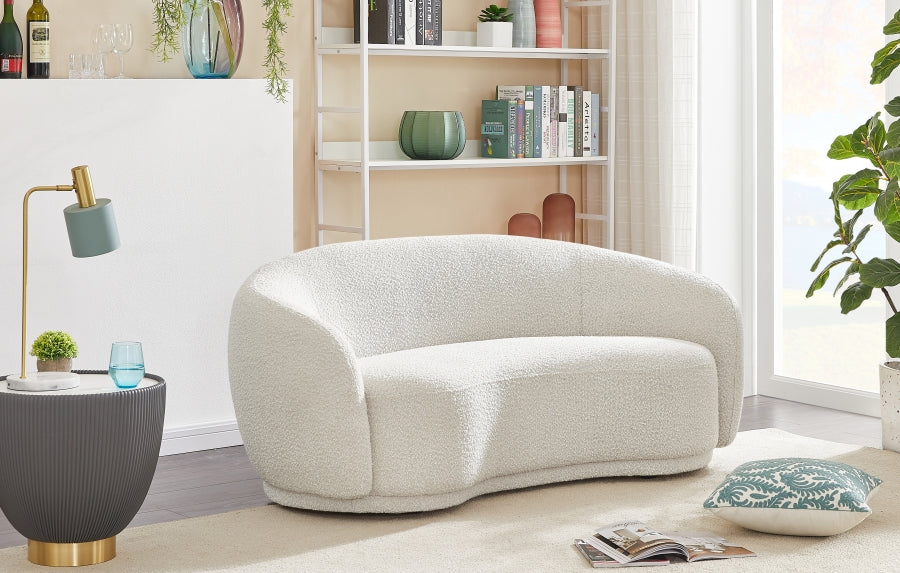Causeuse en tissu bouclé Hyde 