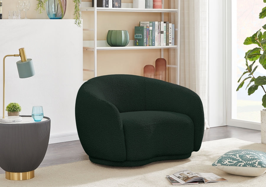 Chaise Hyde en tissu bouclé