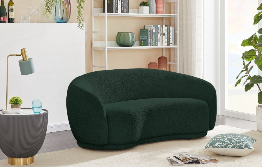 Causeuse en tissu bouclé Hyde 