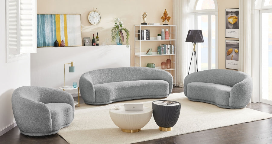 Chaise Hyde en tissu bouclé