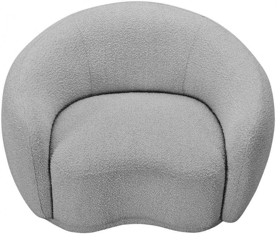Chaise Hyde en tissu bouclé
